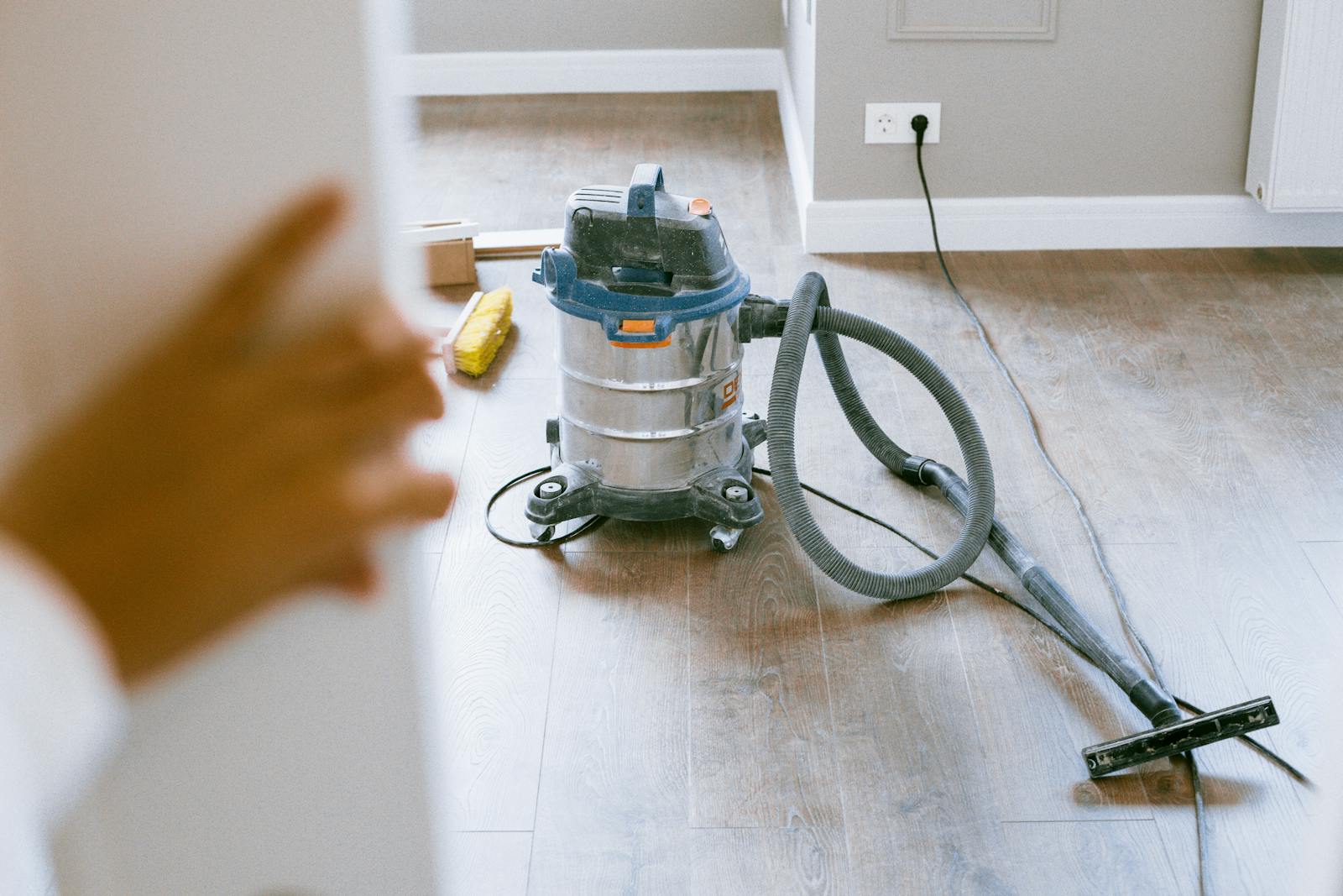 Post-work cleaning in an occupied building